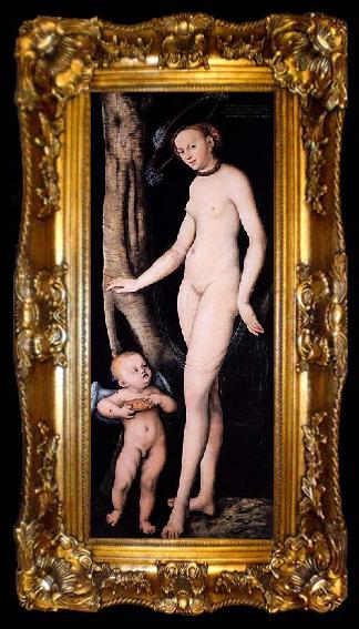 framed  Lucas Cranach Venus and Cupid with a Honeycomb, ta009-2