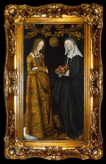 framed  Lucas Cranach Saints Christina and Ottilia, ta009-2