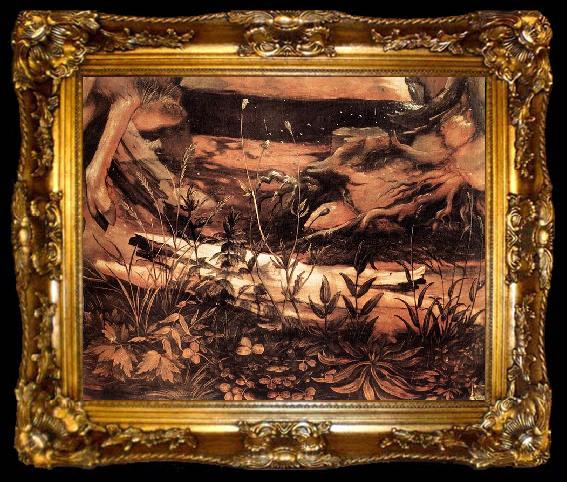 framed  Matthias Grunewald Sts Paul and Anthony in the Desert, ta009-2