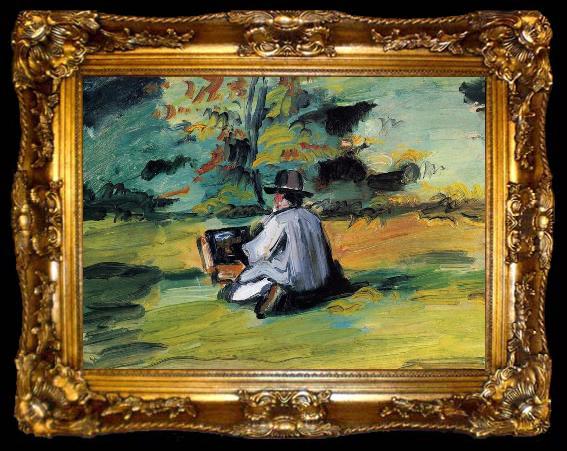 framed  Paul Cezanne Ein Maler bei der Arbeit, ta009-2
