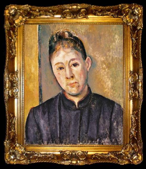 framed  Paul Cezanne Portrait of Madame Cezanne, ta009-2