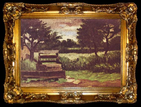 framed  Paul Cezanne Landschaft mit Brunnen, ta009-2