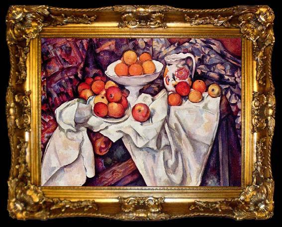 framed  Paul Cezanne Stilleben mit apfeln und Orangen, ta009-2