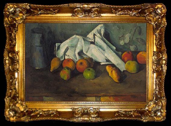 framed  Paul Cezanne Milk Can and Apples, ta009-2