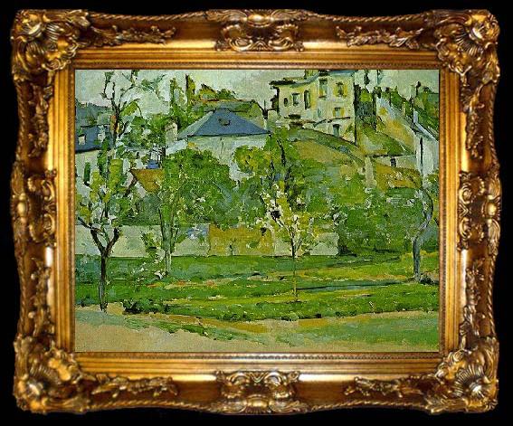 framed  Paul Cezanne Obstgarten in Pontoise, ta009-2