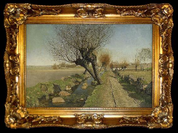framed  Peter Adolf Persson View over the Landscape of Skane, ta009-2