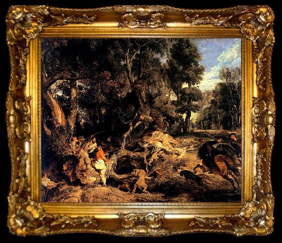 framed  Peter Paul Rubens Wild Boar Hunt, ta009-2