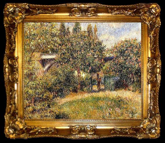 framed  Pierre-Auguste Renoir Le Pont du chemin de fer a Chatou, ta009-2