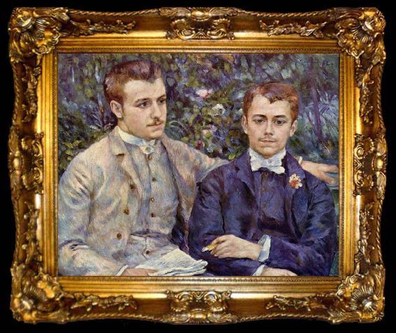 framed  Pierre-Auguste Renoir Portrat des Charles und Georges Durand-Ruel, ta009-2