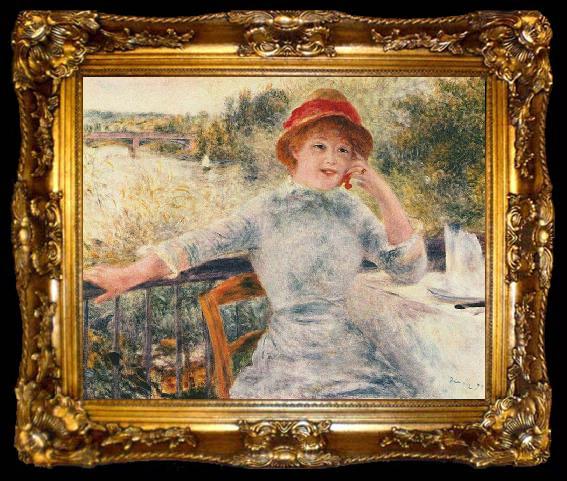 framed  Pierre-Auguste Renoir Portrat der Alphonsine Fournaise, ta009-2