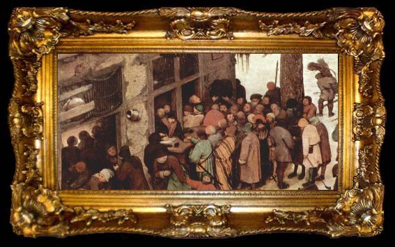 framed  Pieter Bruegel the Elder Volkszahlung zu Bethlehem, ta009-2