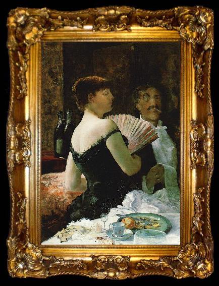 framed  Ralph Curtis James McNeill Whistler at a Party, ta009-2