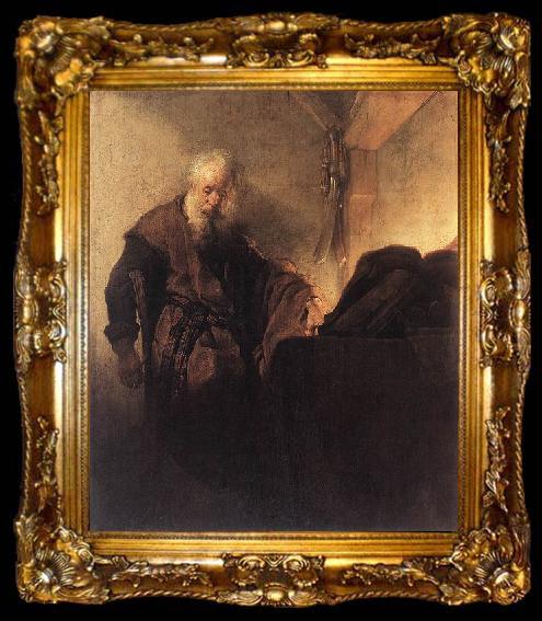 framed  Rembrandt Peale St Paul at his Writing Desk, ta009-2