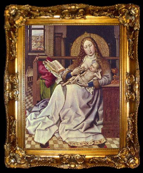 framed  Robert Campin The Virgin and Child in an Interior, ta009-2