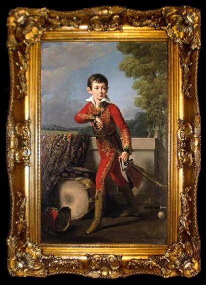 framed  Robert Lefevre Portrait of Anatole Demidoff (1813-1870), ta009-2