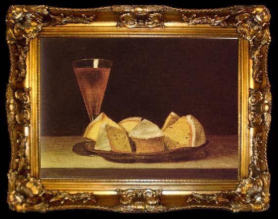 framed  Rubens Peale Cake and Wine Glass, ta009-2