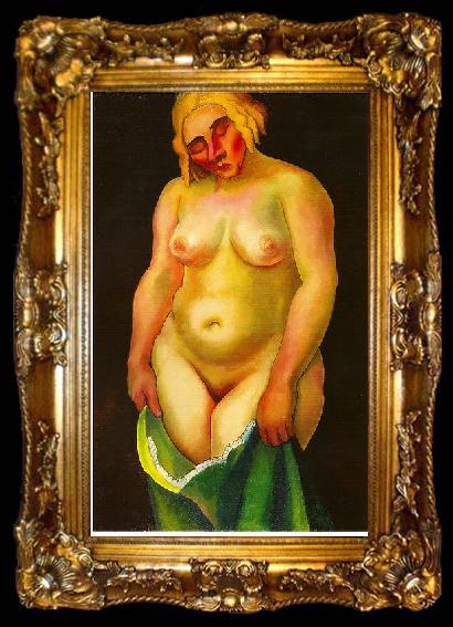 framed  Rudolf Wacker Stehender Frauenakt, ta009-2