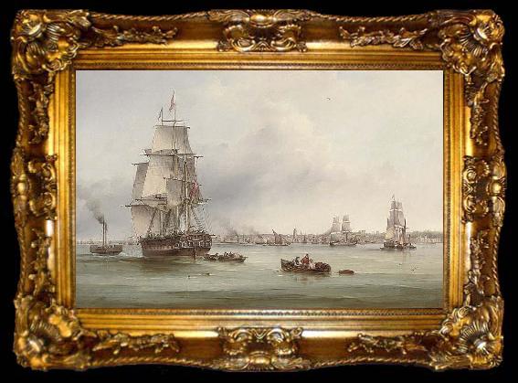 framed  Samuel Walters The three-masted merchantman, ta009-2