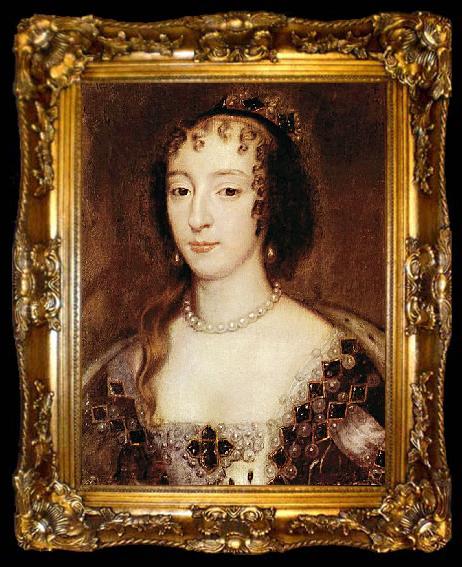 framed  Sir Peter Lely Portrat der Henriette von Frankreich, Konigin von England, ta009-2