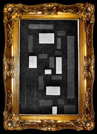 framed  Theo van Doesburg Composition VI (on black fond)., ta009-2