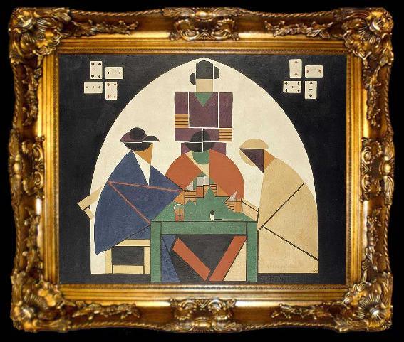 framed  Theo van Doesburg The Cardplayers., ta009-2
