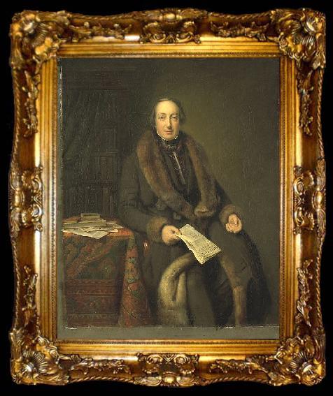 framed  Therese Schwartze Portrait of Pieter Arnold Diederichs, ta009-2