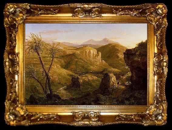framed  Thomas Cole The Vale and Temple of Segesta, ta009-2
