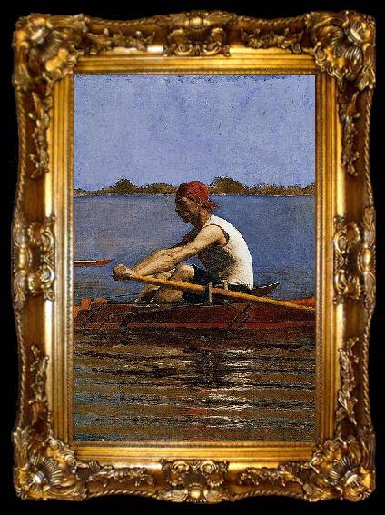 framed  Thomas Eakins John Biglin in a Single Scull, ta009-2
