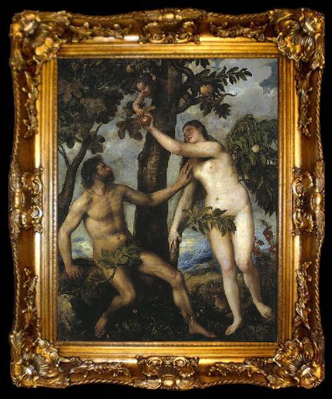 framed  Titian Sundenfall, ta009-2