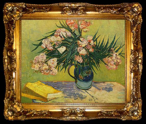 framed  Vincent Van Gogh Stilleben mit Oleander, ta009-2