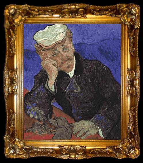framed  Vincent Van Gogh Portrait of Dr. Gachet, ta009-2