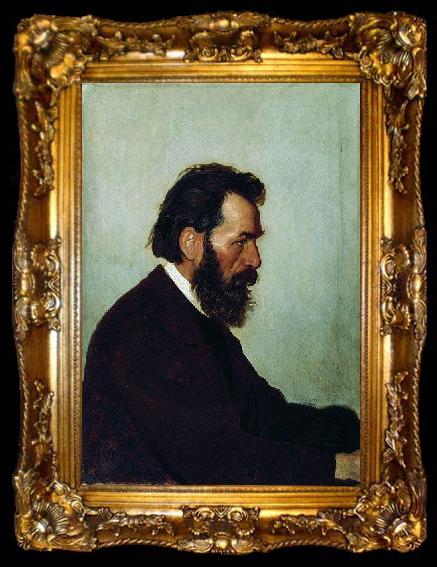 framed  llya Yefimovich Repin Portrait of architect Aleksey Ivanovich Shevtsov, ta009-2