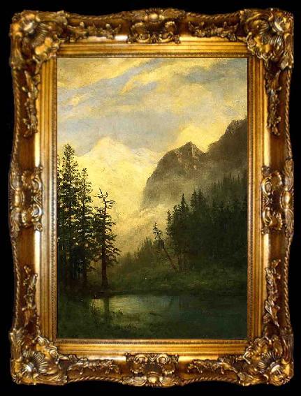 framed  Albert Bierstadt Moonlit Landscape, ta009-2