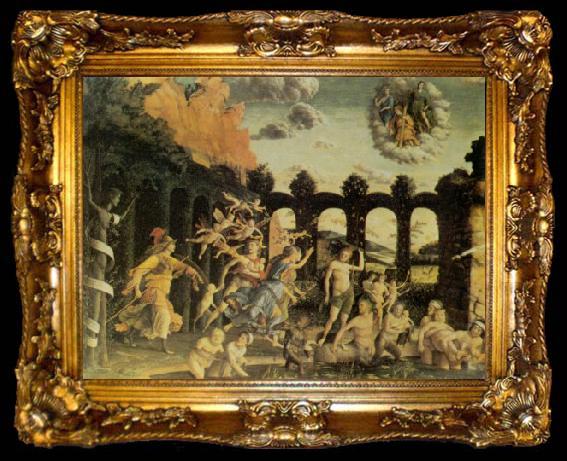 framed  Andrea Mantegna Triumph of the Virtues, ta009-2
