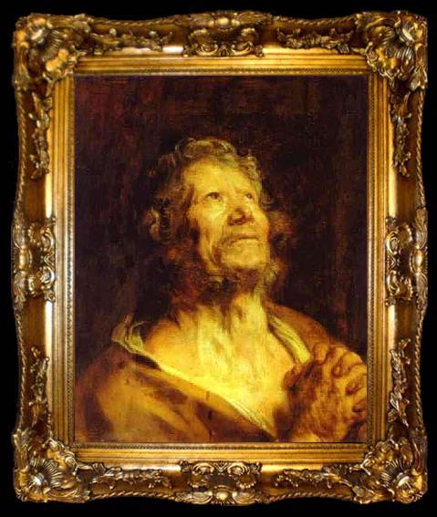 framed  Anthony Van Dyck An Apostle with Folded Hands, ta009-2
