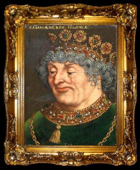 framed  Antoni Boys Portrait of King Casimir Jagiellon, ta009-2