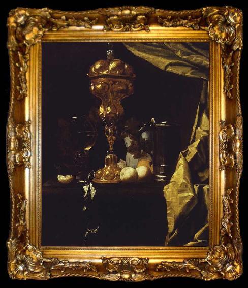framed  COUWENBERGH, Christiaen van Still Life with a Silver Gilt Cup, ta009-2