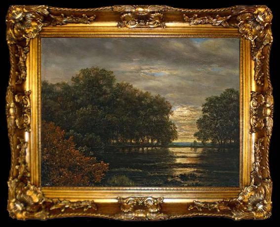 framed  Carl Gustav Carus uberschwemmung Im Leipziger Rosental, ta009-2