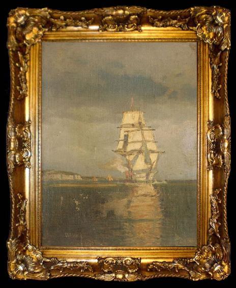 framed  Carl Wilhelm Barth For regnbygen, ta009-2