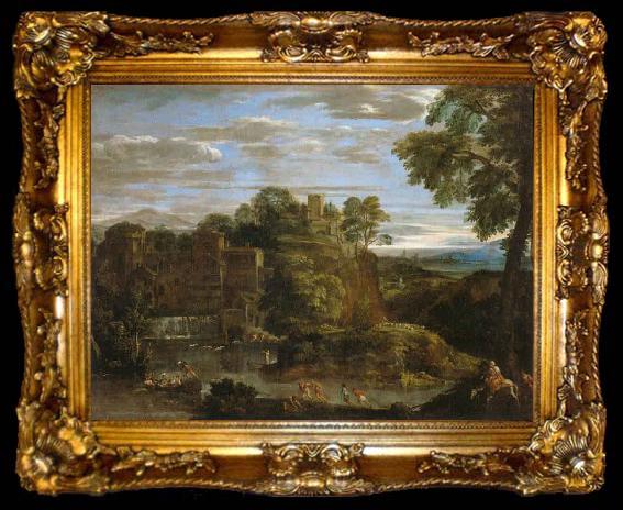 framed  Domenichino Landscape with The Flight into Egypt, ta009-2