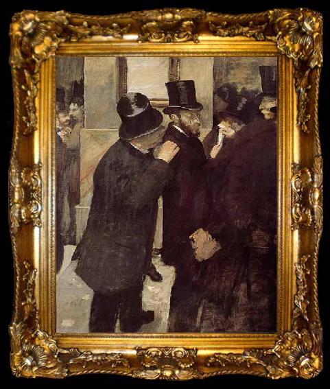 framed  Edgar Degas Portraits at the Stock Exchange, ta009-2