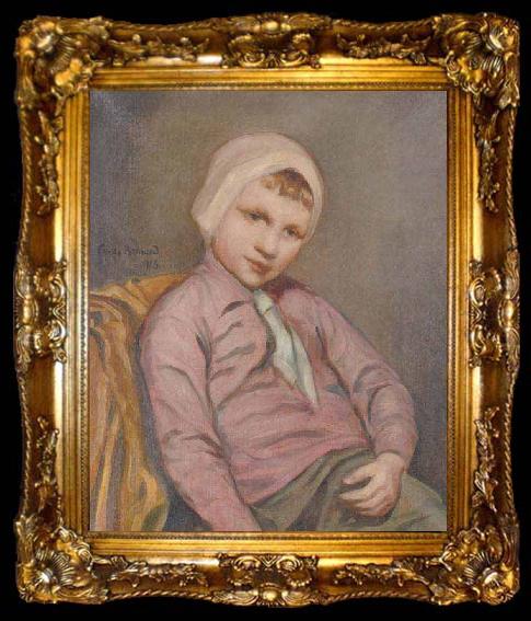 framed  Emile Bernard sitting boy, ta009-2