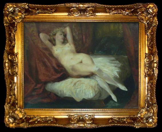 framed  Eugene Delacroix The woman with white socks, ta009-2
