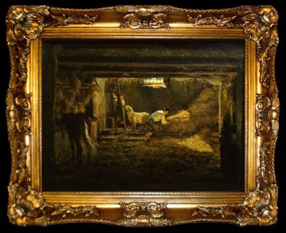 framed  Filippo Palizzi Interno duna stalla, ta009-2