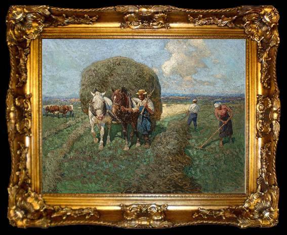 framed  Franz Roubaud The hay card, ta009-2