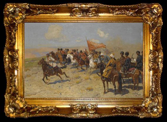 framed  Franz Roubaud The Attack, ta009-2