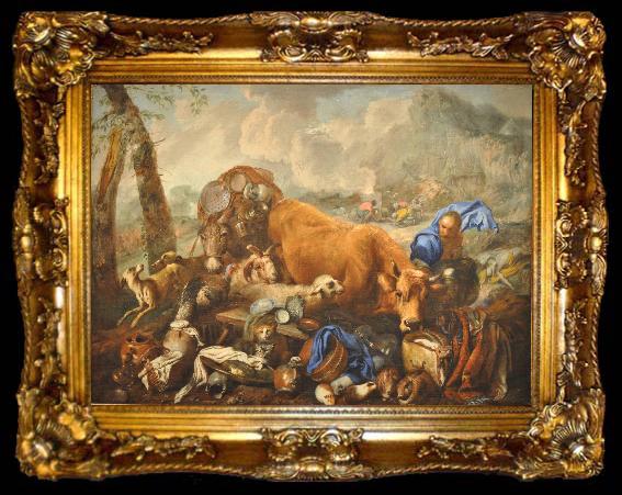 framed  Giovanni Benedetto Castiglione Noahs Sacrifice after the Deluge, ta009-2