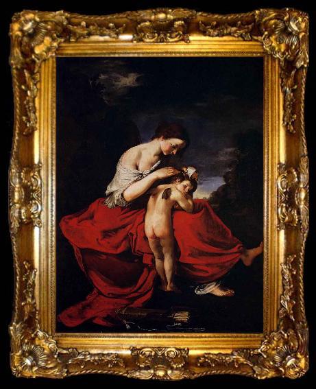 framed  Giovanni da san giovanni Venus Combing Cupids Hair, ta009-2