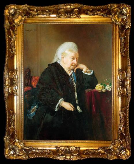 framed  Heinrich von Angeli Portrait of Queen Victoria as widow, ta009-2