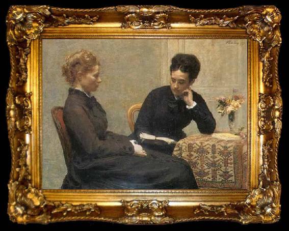 framed  Henri Fantin-Latour The Reading, ta009-2